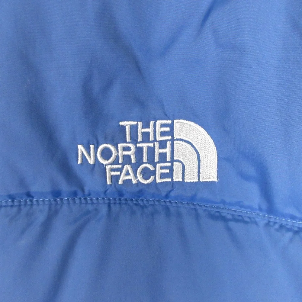 The North Face Vest Mens Large Blue 550 Down Puffer Jacket Coat Outdoor Hiking